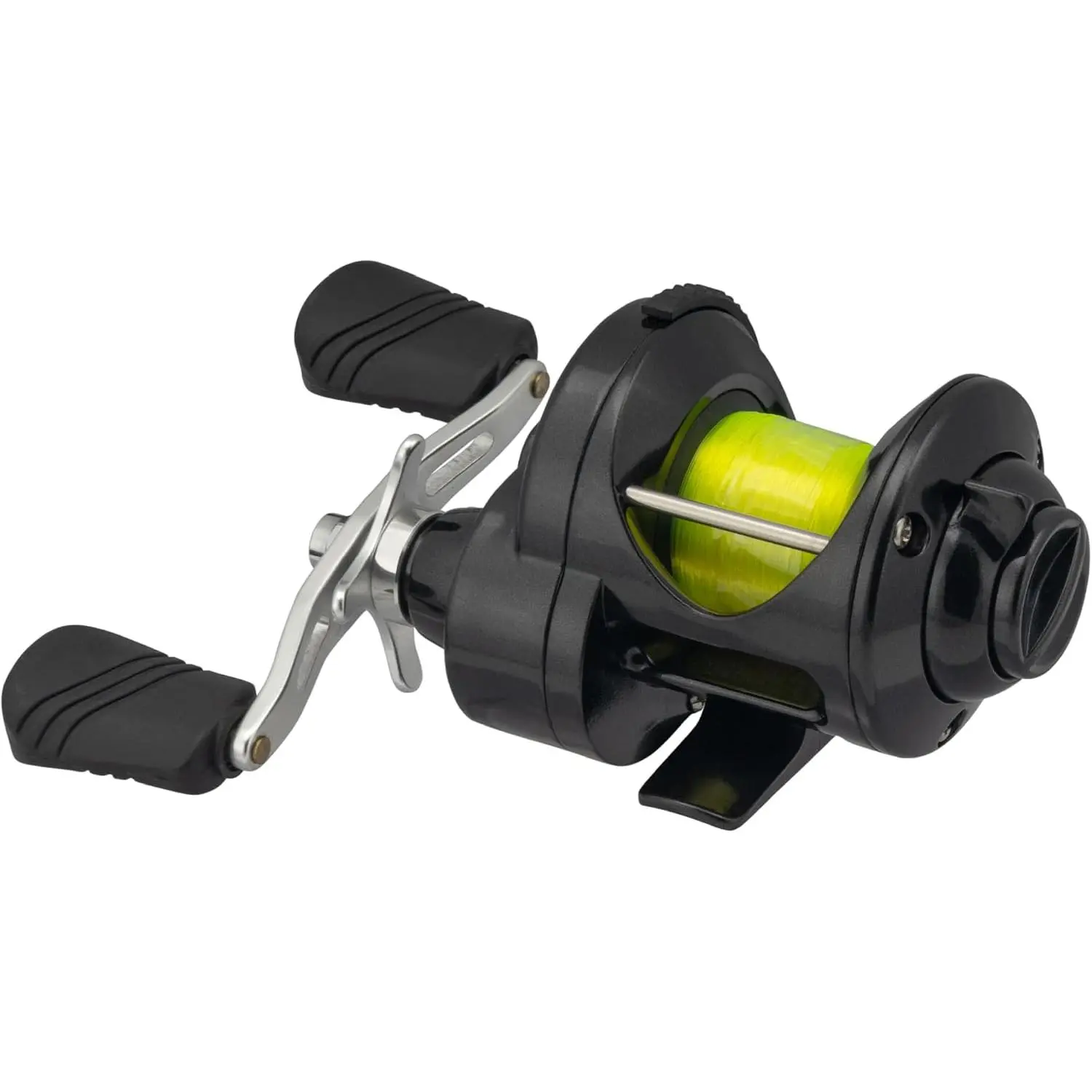 Crappie Fishing Reel, Lightweight Spinning Reel for Freshwater Fishing, Smooth Drag System, Durable Graphite Frame, Right/Left Hand Interchangeable Handle, Black Fishing Reel for Bass Panfish