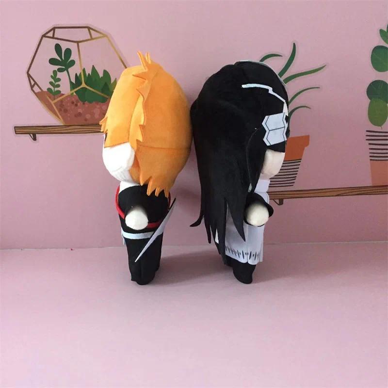 Bleach Anime Soft Fabric Stuffed Plush Toys - 20cm Kurosaki Ichigo, Kuchiki Rukia, Kuchiki Byakuya, Ichimaru Gin Unisex Cosplay Plushies, Christmas Gifts for Classic Toy Enthusiasts