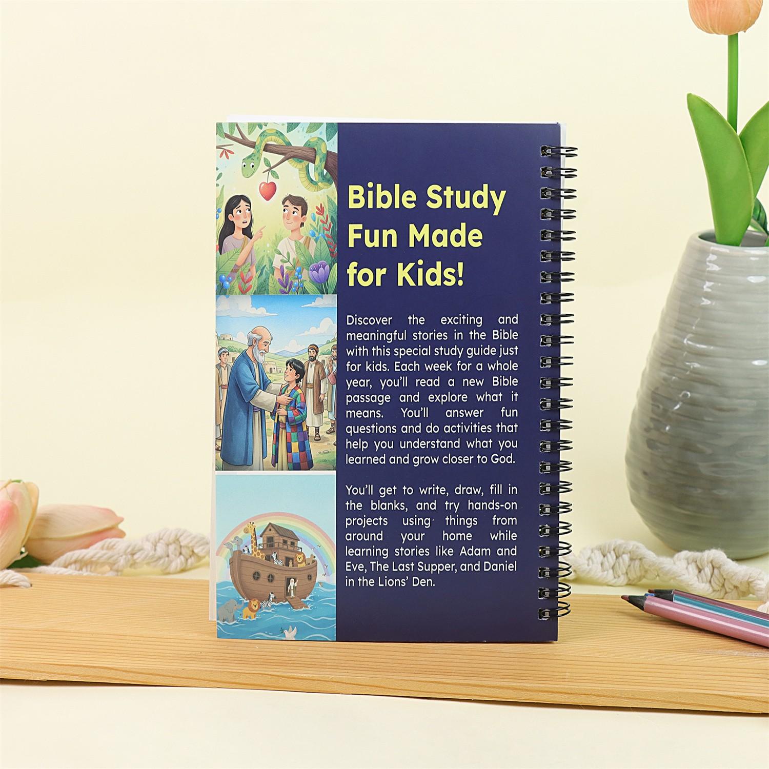 Bible Study Workbook for Kids, Lessons, Activities, Quizzes, Questions, Deepen Faith, Bible Study Activity Books for Children