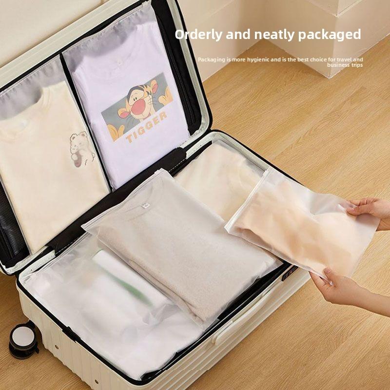 Premium Frosted Zipper Storage Bags - Waterproof, Reusable Travel & Closet Organizers