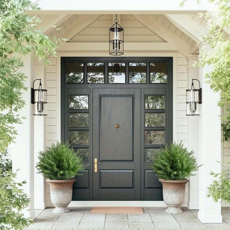 24-Inch Artificial Cedar Ball Tree with Stakes, UV-Resistant Fake Bushes, Indoor Outdoor Decor, Christmas Decoration, Garden Accent