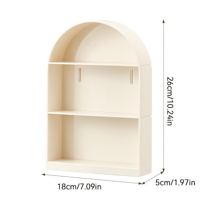 Wall-Mounted Handheld Figure Storage Display Rack, Arch Shaped Racks, Wall-Hanging Desktop Organizer, Three-Tier Separation, Suitable for Mini Figures