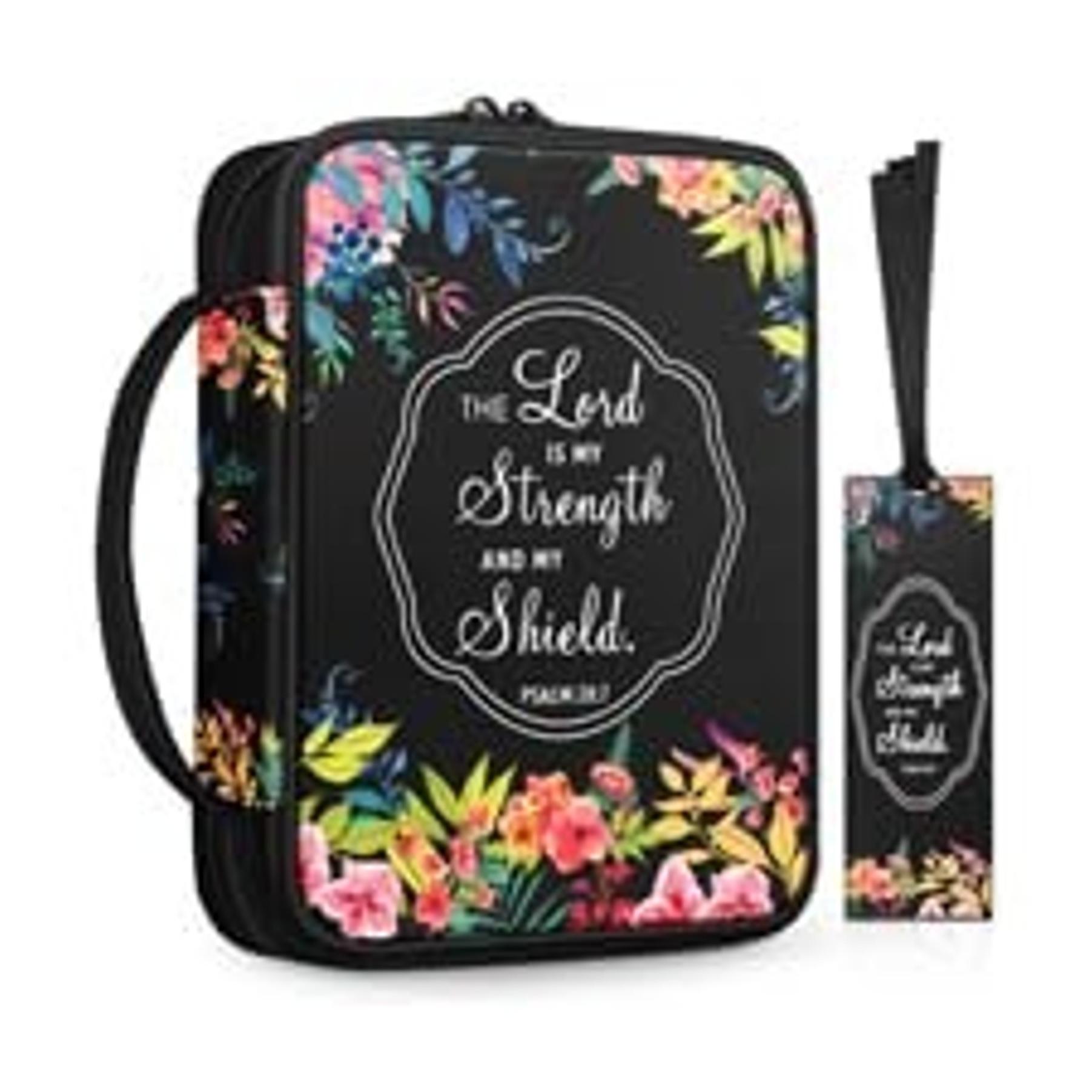Finpac Polyester Bible Cover - 11x8x2.3" Ipad/Bible Carrying Case with Handle, Zippered Pocket, Multiple Colors, Protective Church Bag Gift for Women Men