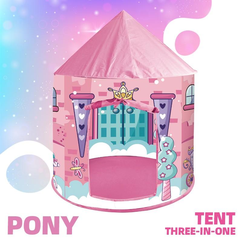 Kids Fun Yurt Play Tent, Portable Outdoor Playhouse, Beach Castle Toy, Perfect Christmas & Halloween Gift for Boys Girls, No Accessories & Lights