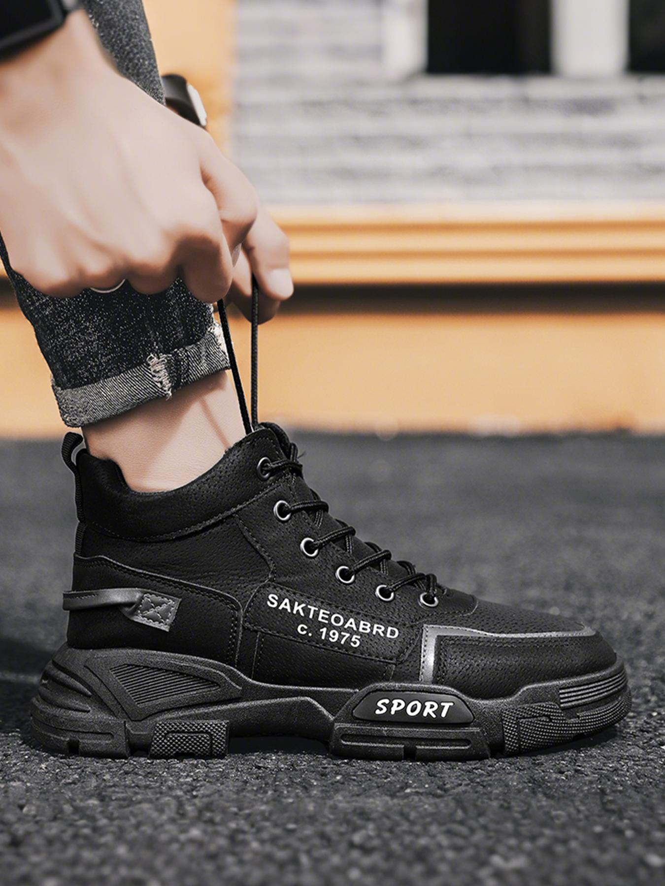 Men's Yellow Work Boots | All-Weather High-Top Boots | British Style Winter Shoes