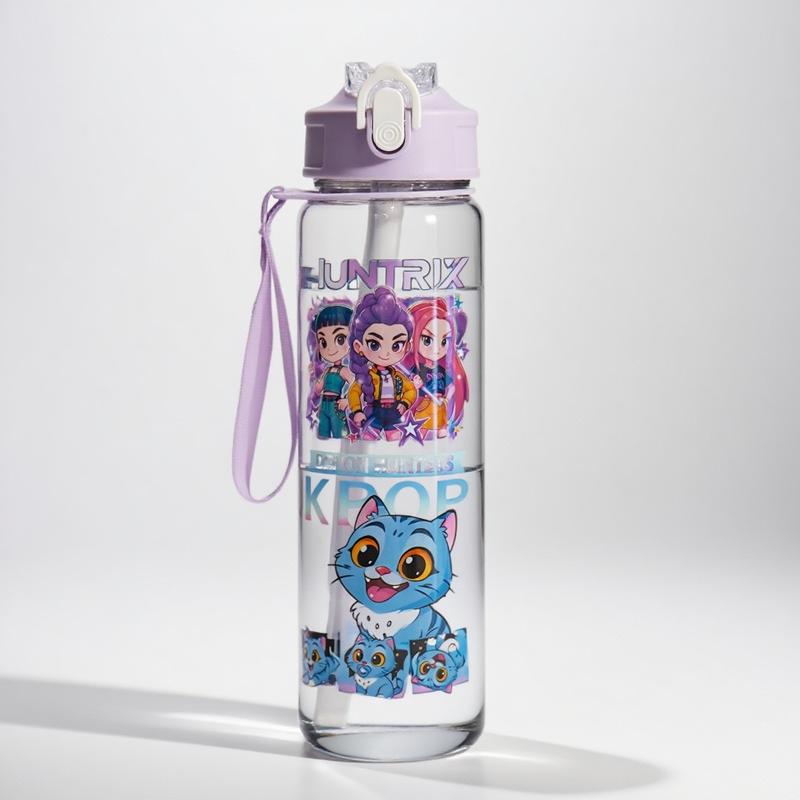 Cute Cartoon Insulated Cup, Tumbler with Lid, Trendy Girl Design, Fun Cat Pattern, Portable Water Bottle for School, Travel, Coffee, Halloween Party, Teen Gifts