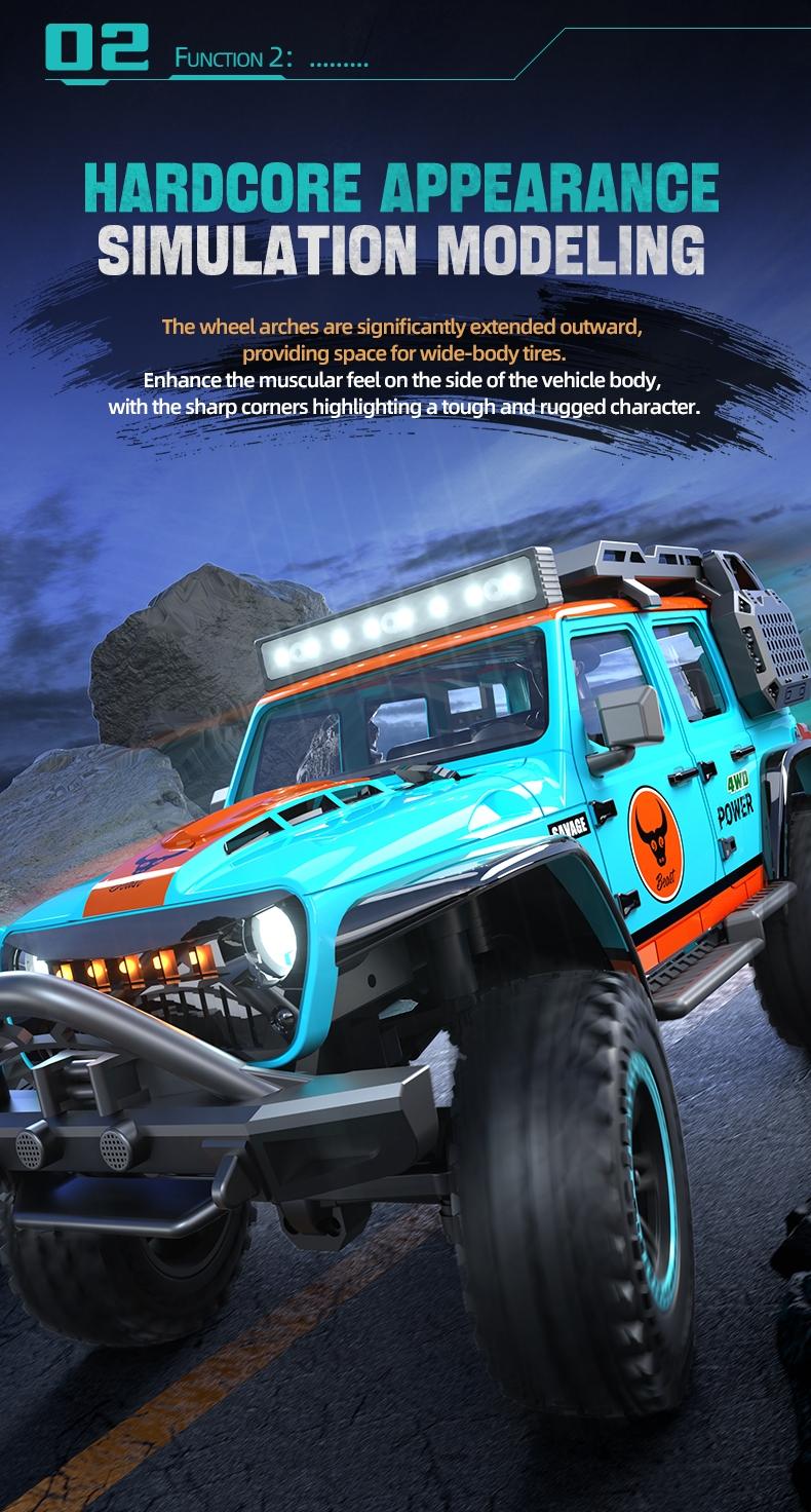 38/h High-Speed RC Off-Road Car, 1:20 Scale, Brushed Motor, 4wd All-Terrain, Unisex, Easy Control, Birthday Gift, Lithium Battery Included