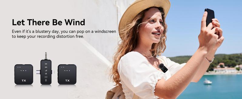 PQRQP 3 in 1 Microphone for iPhone/Android/Camera, Wireless Lavalier Microphone, 328ft Transmission, 18H Battery Life, Mini Microphone for Record Interview, Vlogs, YouTube, Tiktok PQRQP 3 in 1 Microphone for iPhone/Android/Camera, Wireless Lavalier Microphone, 328ft Transmission, 18H Battery Life, Mini Microphone for Record Interview, Vlogs, YouTube, Tiktok