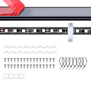 Nilight 4Pcs Car Underglow Neon Accent Strip Lights 256 LEDs RGB Multi Color DIY Sound Active Function Music Mode with APP Control and Remote Control Underbody Light Strips Underlight Ambient Lighting