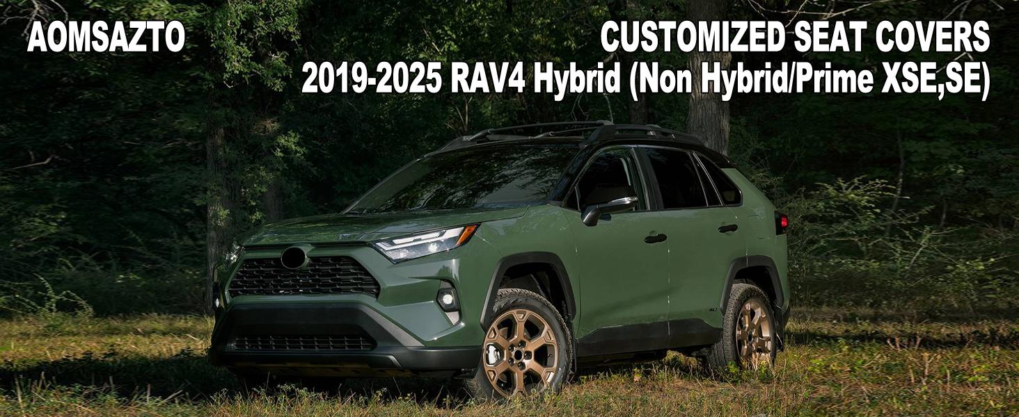 Toyota RAV4 Hybrid 2019-2025 Seat Covers - Fits LE/XLE/XLE Premium/Limited, Full Set Black Faux Leather | Easy Install,Car Seat Protector Toyota RAV4 Hybrid 2019-2025 Seat Covers - Fits LE/XLE/XLE Premium/Limited, Full Set Black Faux Leather | Easy Install,Car Seat Protector