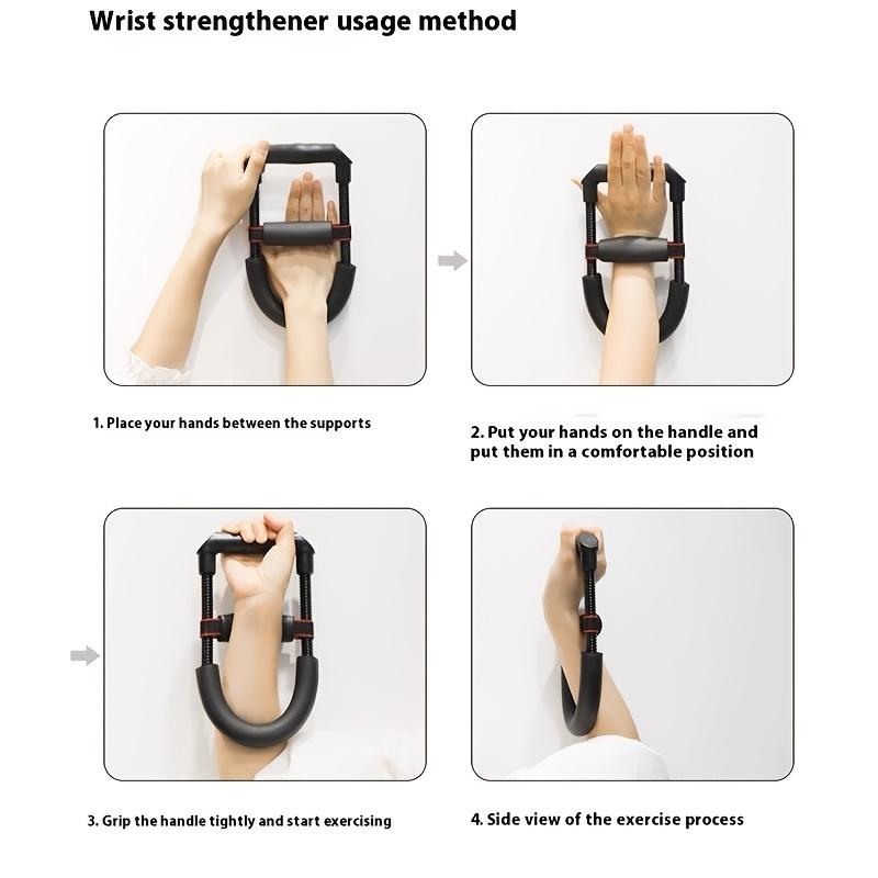Spring-Loaded Wrist Exerciser, Adjustable Forearm Trainer for Improving Grip Strength and Muscle Tone