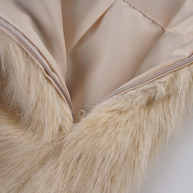 Fashion Street Style Plain Color Faux Fur Low Waist Sexy Mini Skirt, Casual Fashion Skirt, Autumn Winter Slim Fit Bodycon Short Dress, Vintage Hot for Nightclubs Bars