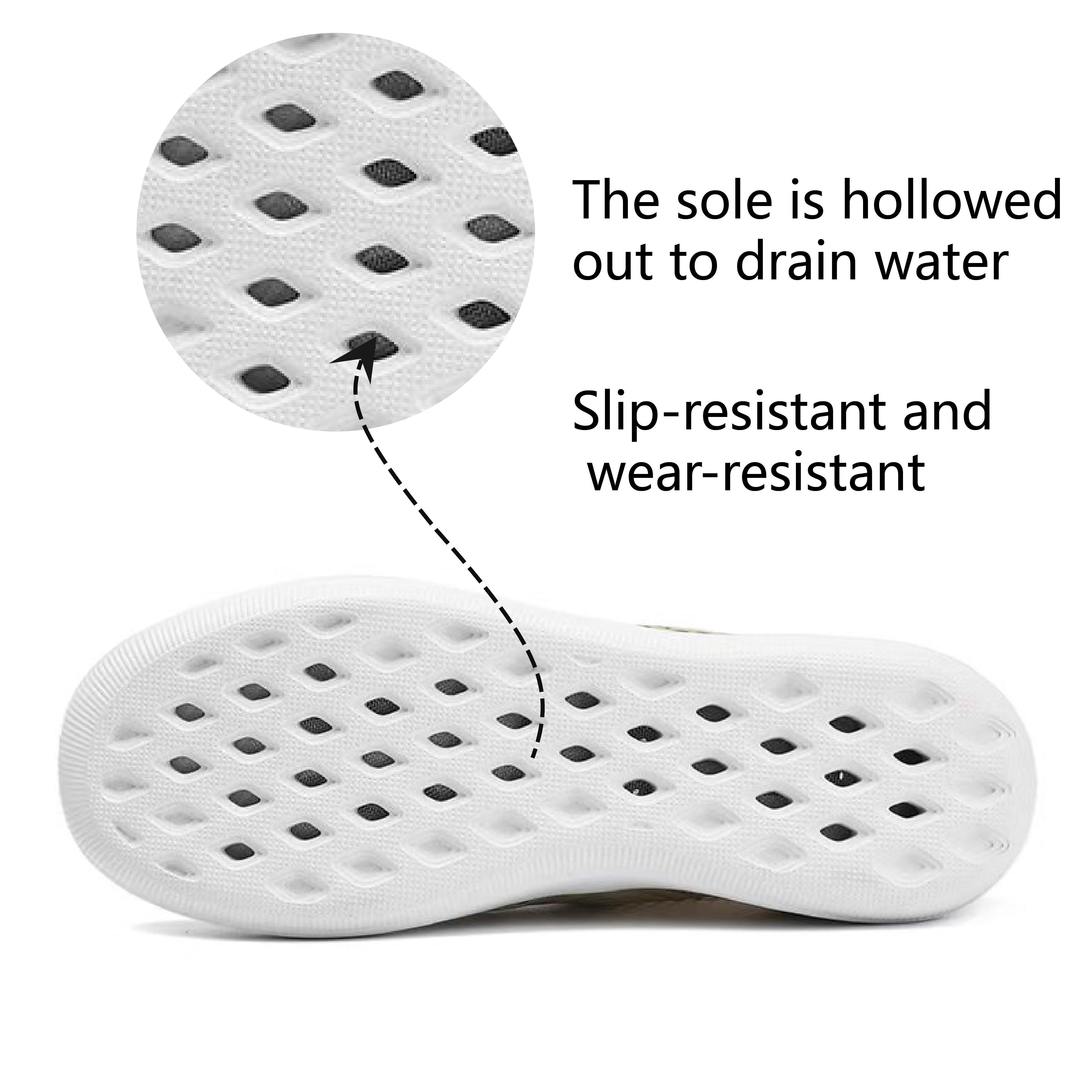 A pair of men's hiking shoes, waterproof shoes and beach shoes. With more comfortable fabric that is highly breathable. The sole has perforations for drainage and is anti-slip and durable. Suitable for giving as gifts to family members.