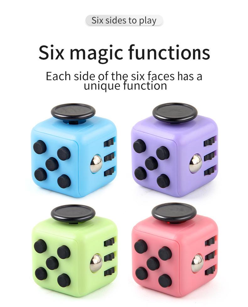6-Side Fidget Cube Stress Relief Infinity Cube Dice Toy for Adults