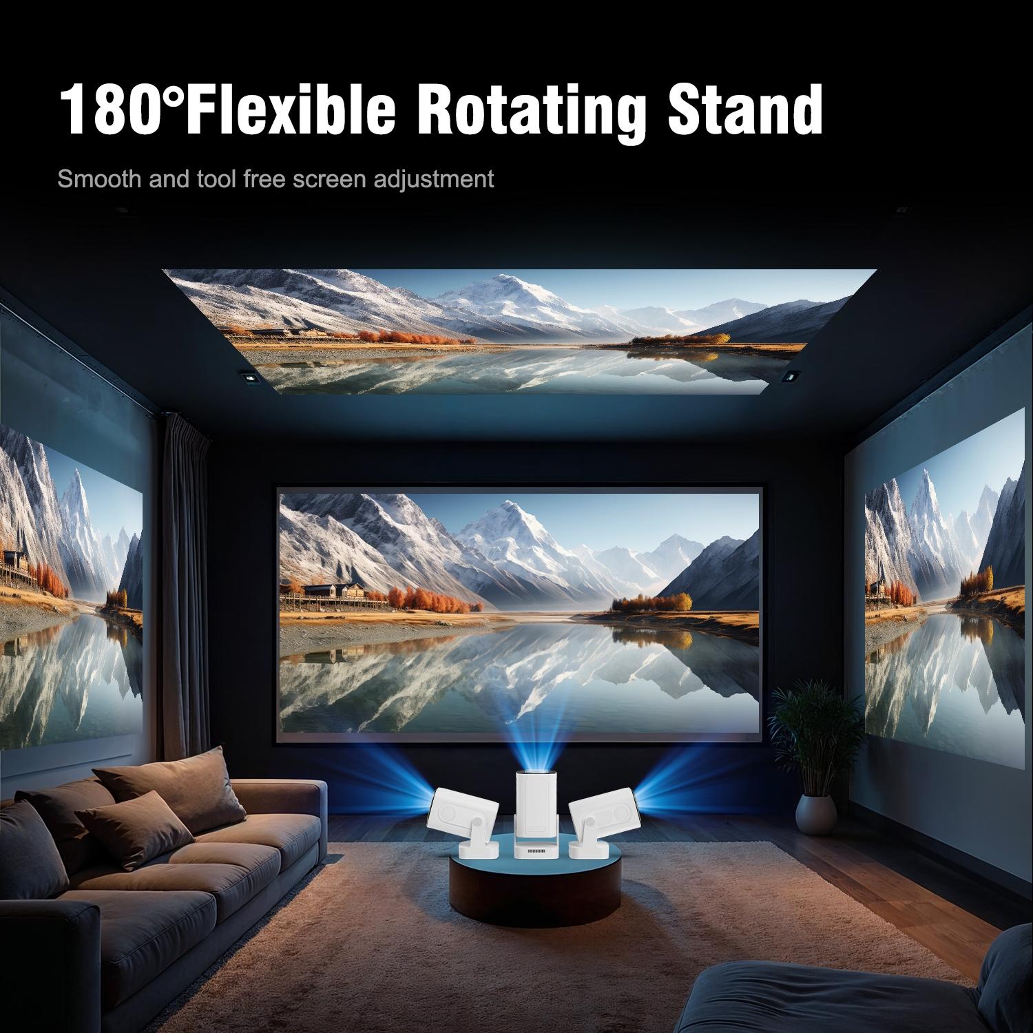 MAGCUBIC HY310 Wifi Smart Projector, 330 ANSI Auto-Focus Native 1080P, 130-inch Screen, Wi-Fi 6 and Bluetooth 5.4 with Auto Keystone Correction for Home Cinema, Audio