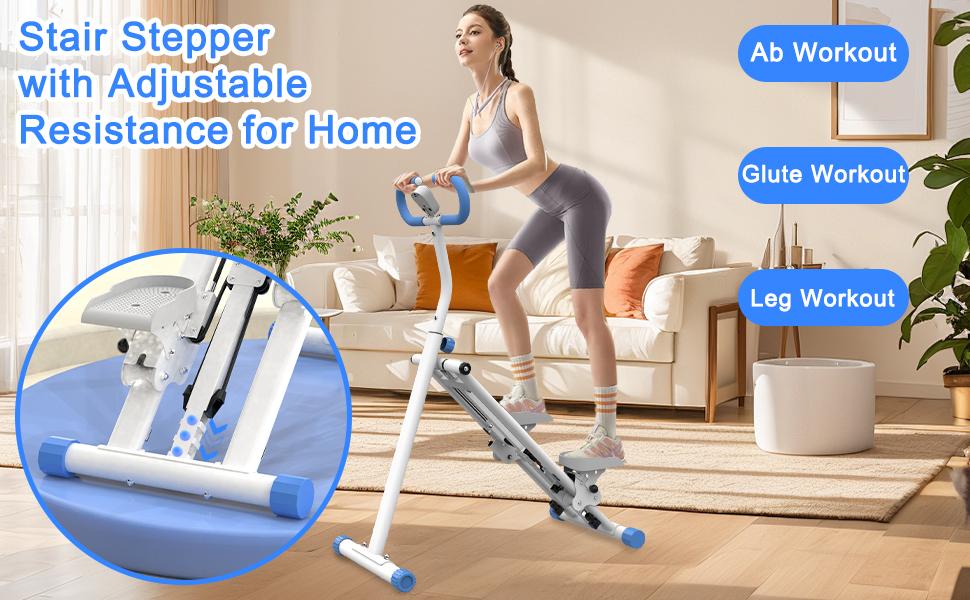 【KINMAC】330lbs Stair Stepper Climber Machine with Adjustable Resistance & Handlebar - Upgrade Vertical Climber Workout Machine for Full-Body Exercise Climber Fitness Equipment with Stable Frame 196N 3Level