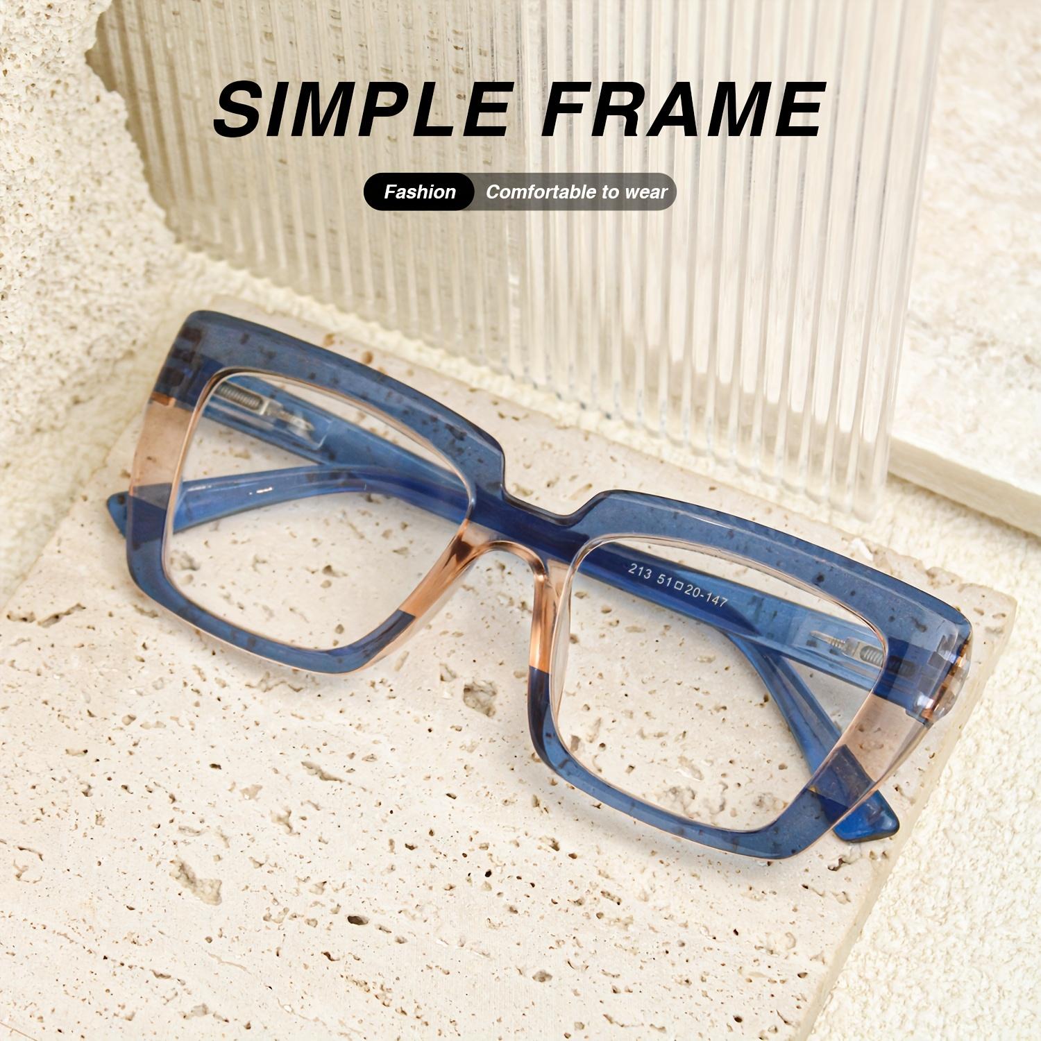 GIGULA 7-piece large frame progressive reading glasses, with spring hinge, close to the face, ladies' reading glasses, suitable for daily use parties, can be used for driving, High Quality Eyewear