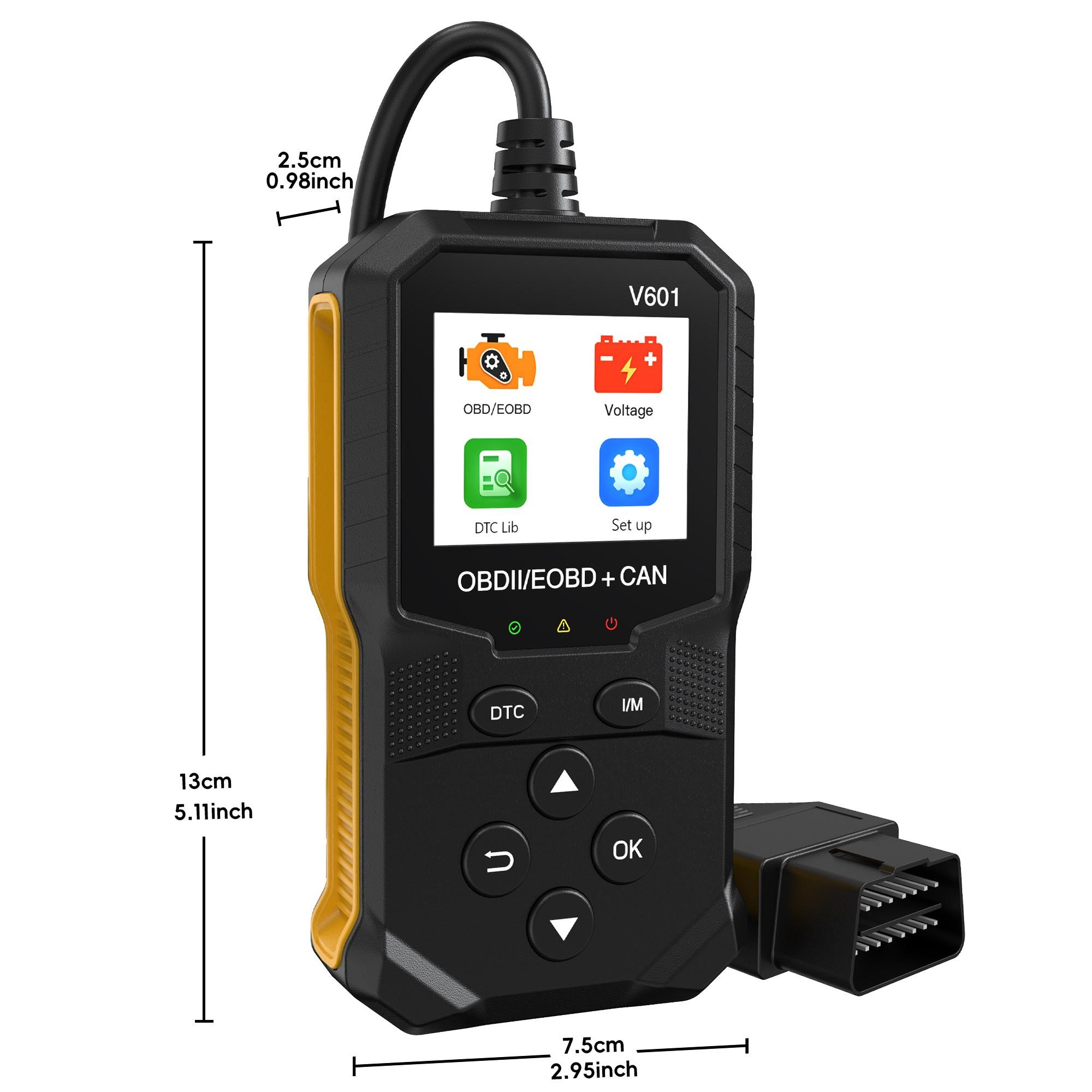 Professional Obd2 Scanner Diagnostic Tool, Engine Code Reader, Eobd/obdii Scan Tool, Real-Time Data Monitoring, Cloud Print, for Vehicles 1996+