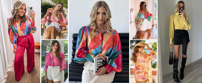 Womens Shirts Button Down Printed Lantern Long Sleeve Blouse Fashion Casual Tops cherry betty clothing leopard blazer western shirts for women dress shirts for women trendy leopard blouse