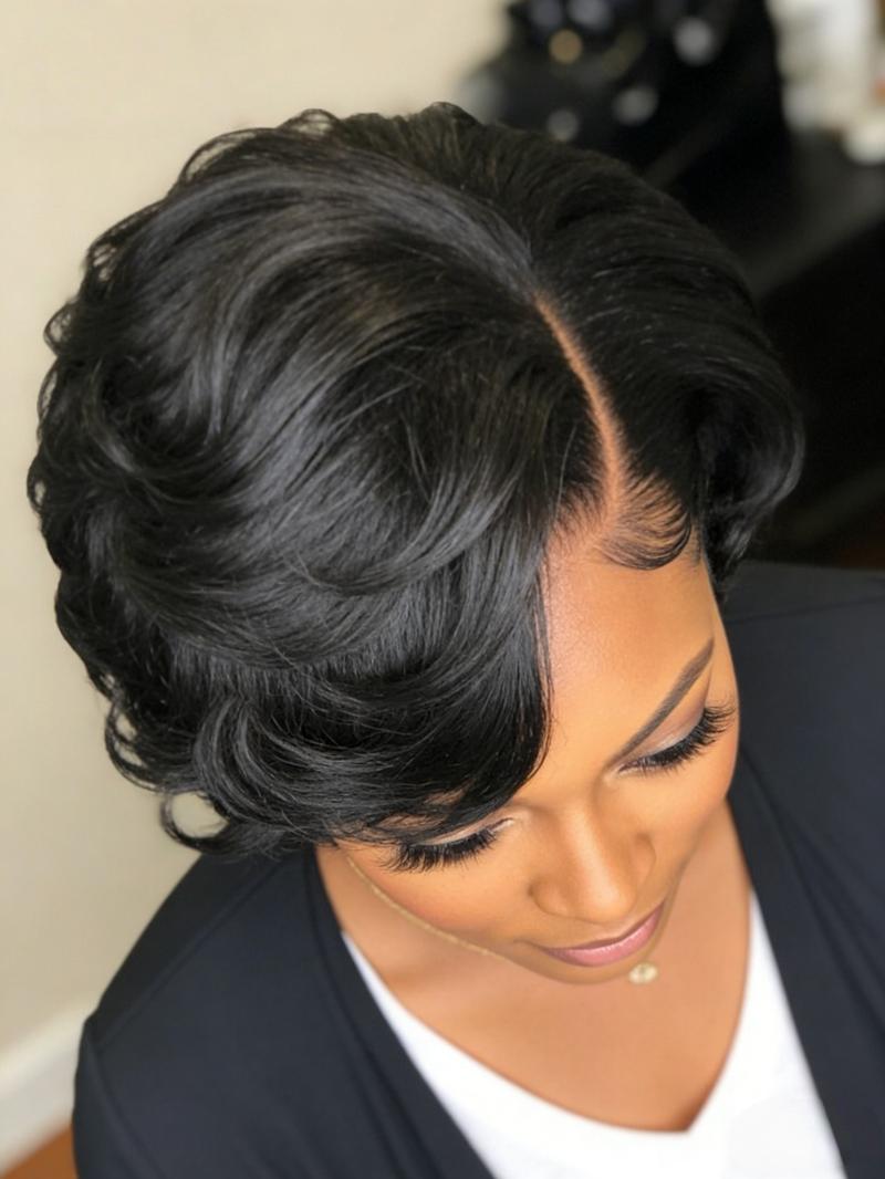 13x4 Lace Front Wigs Human Hair Pixie Cut Wig, Pre Plucked 8 Inch Short Body Wave Bob for Women, Glueless Curly Wig, Curly Short Wigs for Stylish Looks 13x4 Lace Front Wigs Human Hair Pixie Cut Wig, Pre Plucked 8 Inch Short Body Wave Bob for Women, Glueless Curly Wig, Curly Short Wigs for Stylish Looks