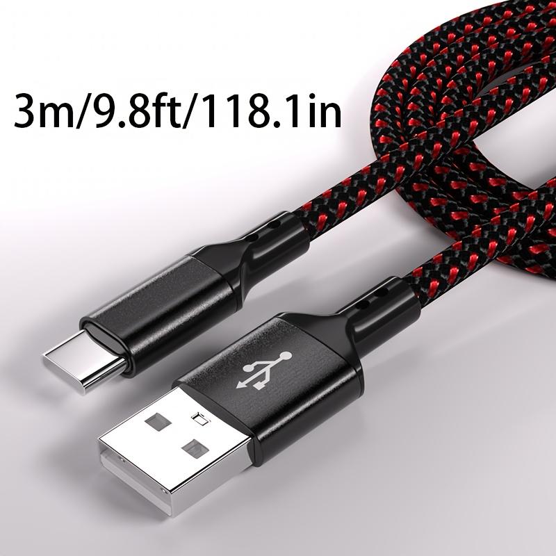 High-Speed Nylon Braided Fast Charging Cable, Smooth Glossy Surface, Multiple Colors & Sizes, Compatible with Samsung, iPhone, Xiaomi, Vivo, Oppo