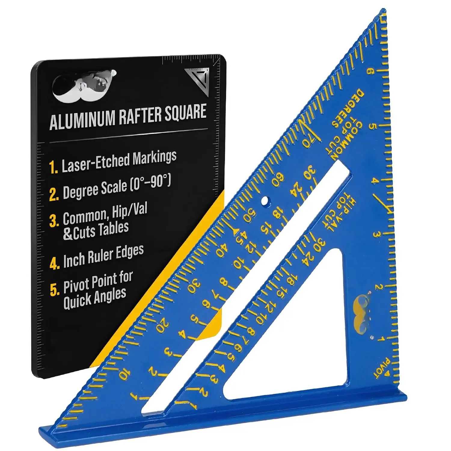 - Rafter Square, 7 Inch, Blue,  Alloy, 7 Inch