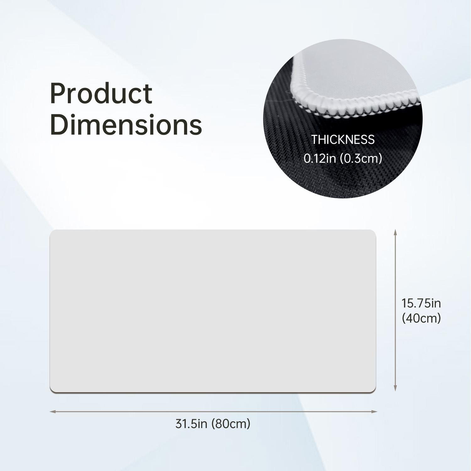 LIVEKEY Winter Snow Mouse Pad 80x40cm | Multi-Purpose Work/Gaming/Write/Draw | Durable Edge Sewing Non-Slip Base Cozy Landscape