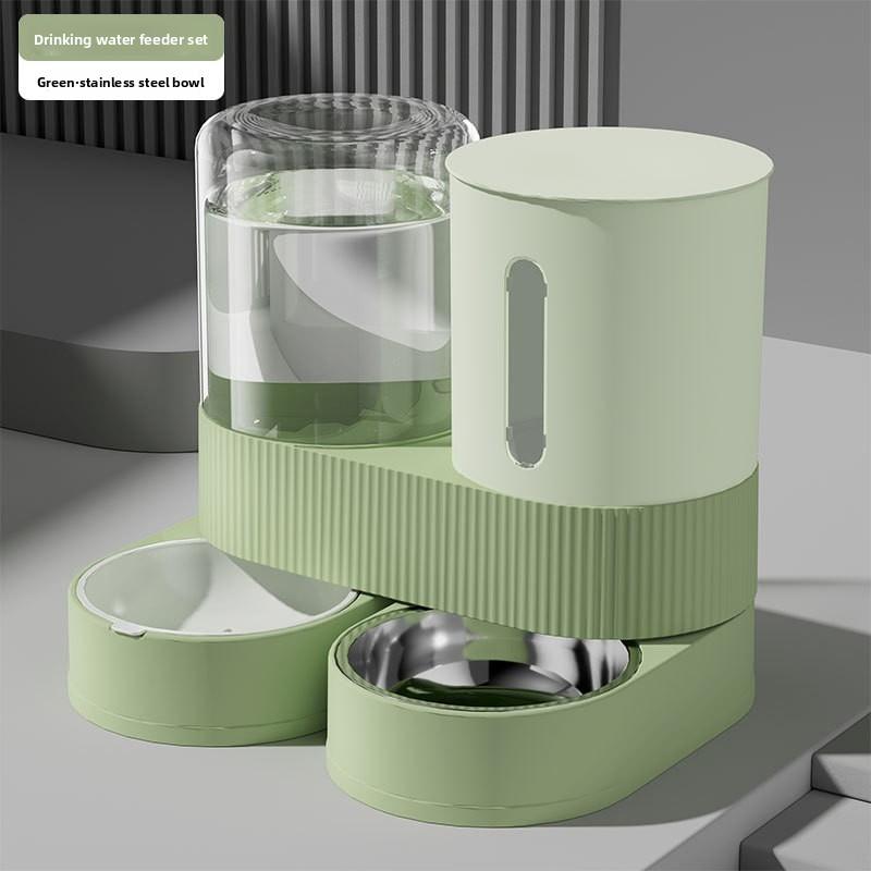 New Automatic Cat Feeder and Waterer, Dog Bowl and Cat Dish Combo, Dual Function Drinking Machine, Ideal for Dogs and Cats