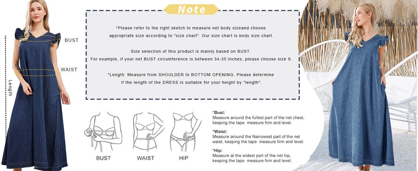 utcoco Women's Summer V Neck Long Denim Dress Casual Loose Ruffle Sleeveless Dress Minimalist V neck Womenswear sundress utcoco Women's Summer V Neck Long Denim Dress Casual Loose Ruffle Sleeveless Dress Minimalist V neck Womenswear sundress