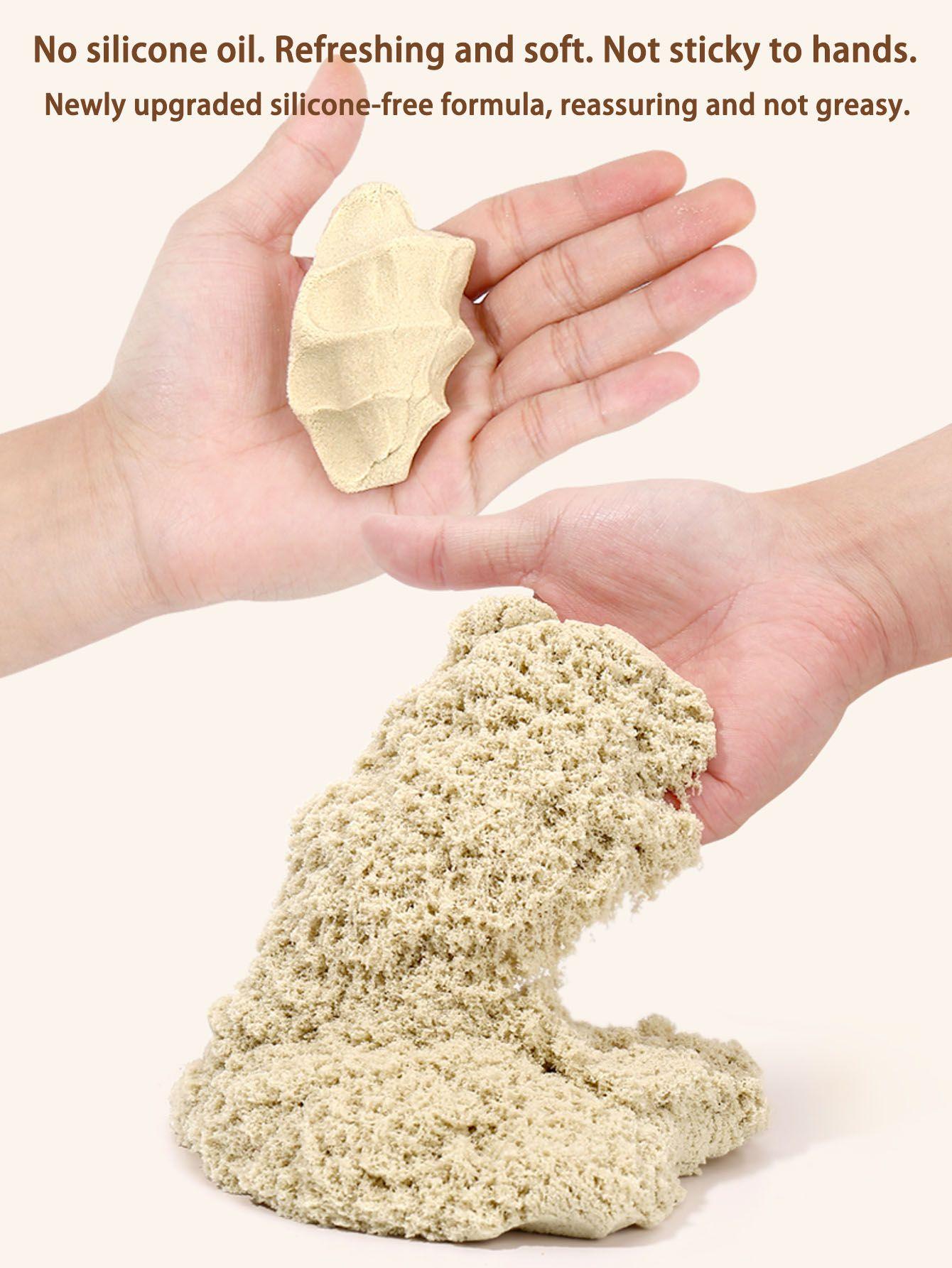 Kids DIY Space Sand Sensory Play Set for 3-8 Boys & Girls, with Molds ...