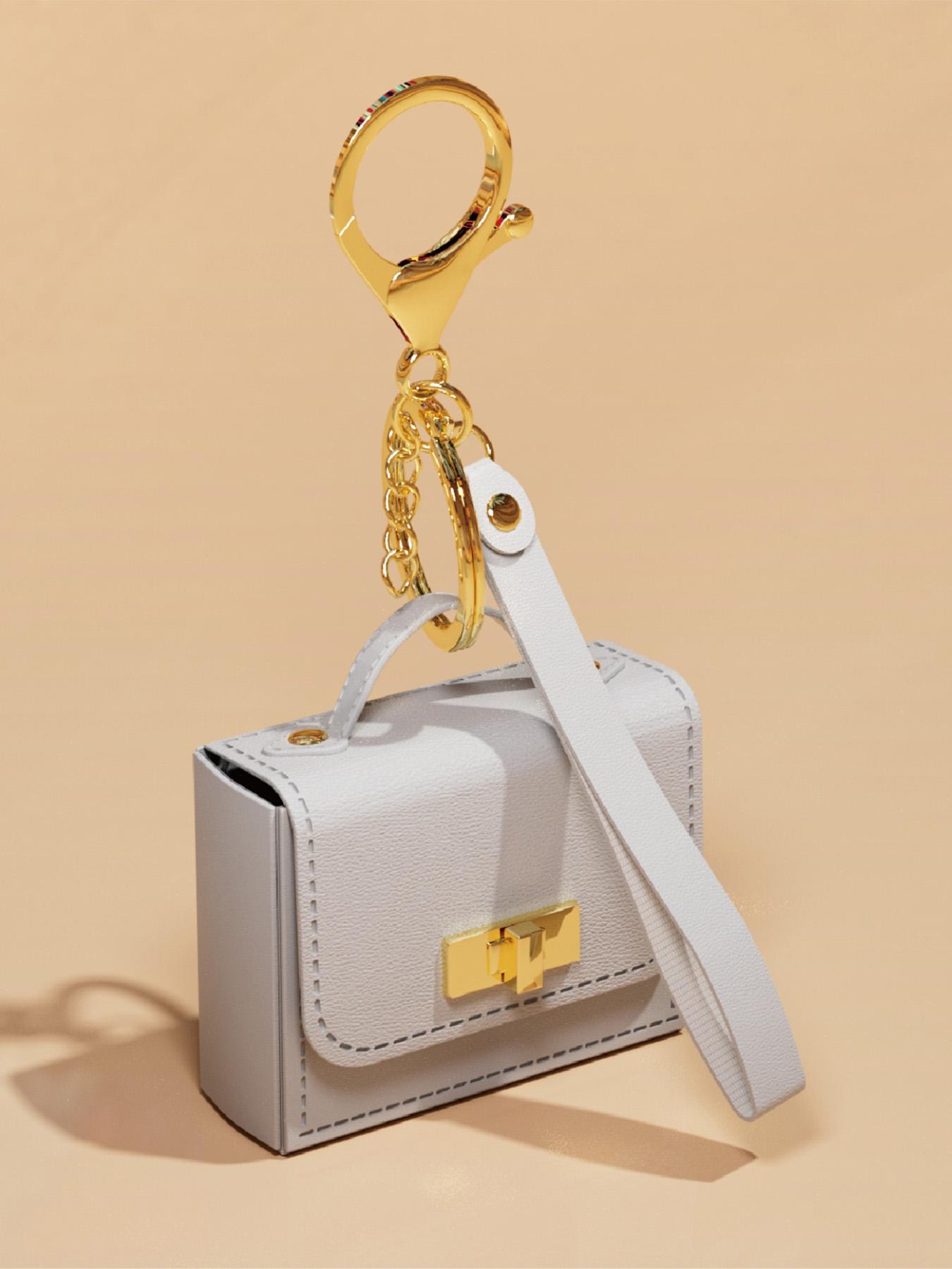 PU Leather Mini Keychain Wallet, Fashionable Coin Holder for Keys and Coins, Perfect Holiday Gift, Casual Style, All Seasons