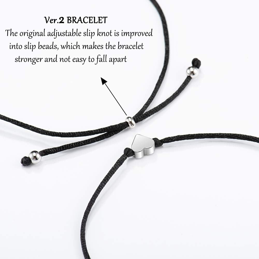 Matching Bracelets for Couples   Pinky Promise Bracelets | Birthday Gifts for Family Sister Women Men