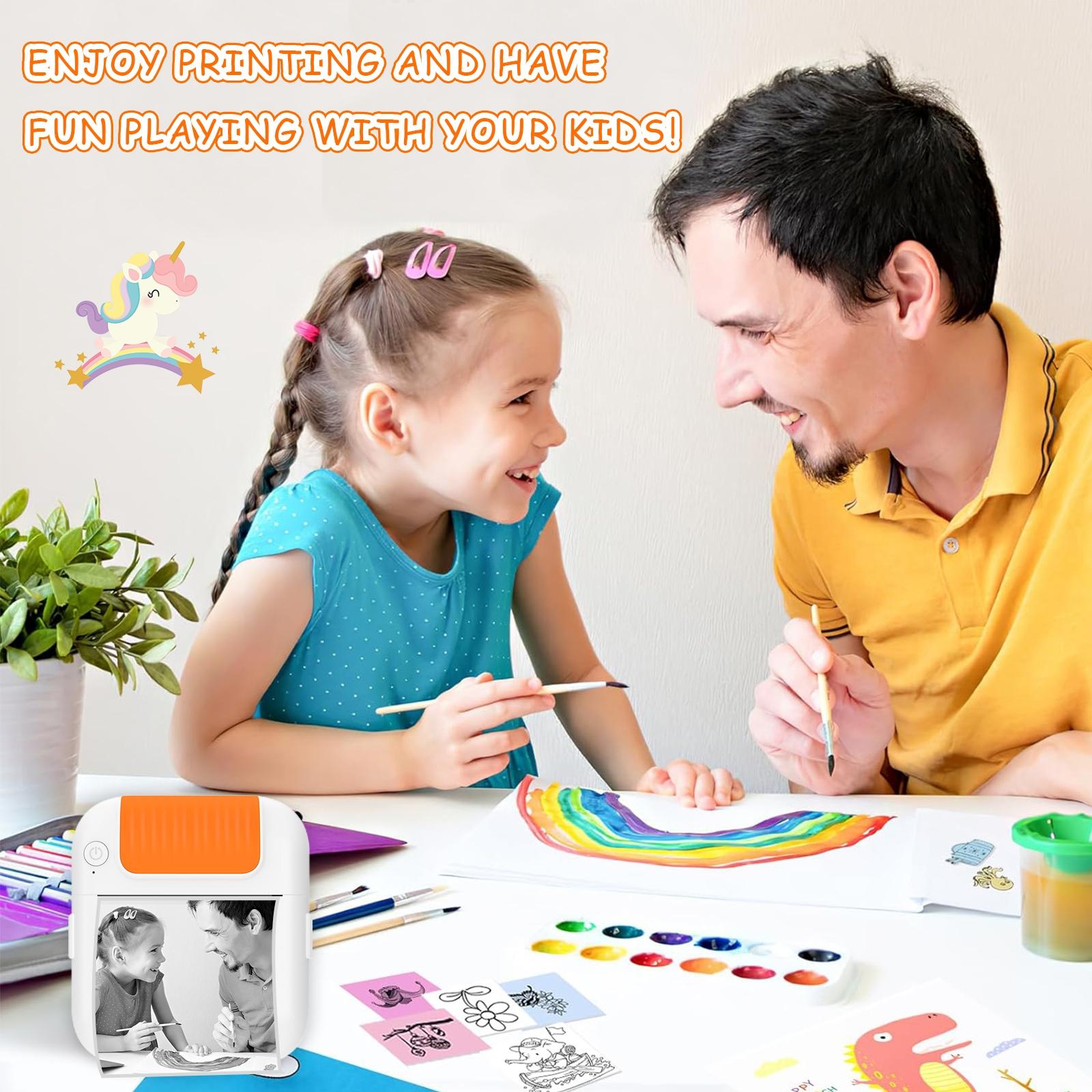 Label Maker Sticker Printer Portable Mini Bluetooth Label Printer Mini Thermal Sticker Printer for Home Kitchen School Office Mini Portable Printer Inkless Thermal Printer Ink-Free Sticker Machine Ideal for DIY Crafts Journaling Study Work Labels