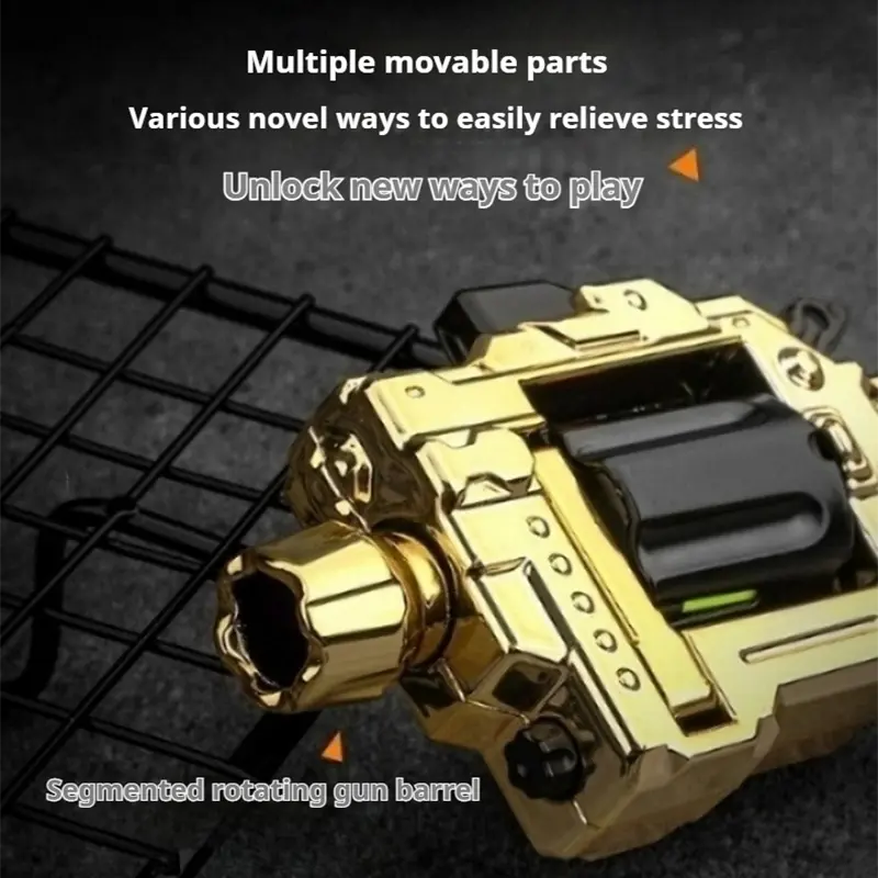 Product Introduction of Mini Stress Relief Toy Metal Blaster Emittable Soft Bullet Gun Toy Fingertip Toys 12