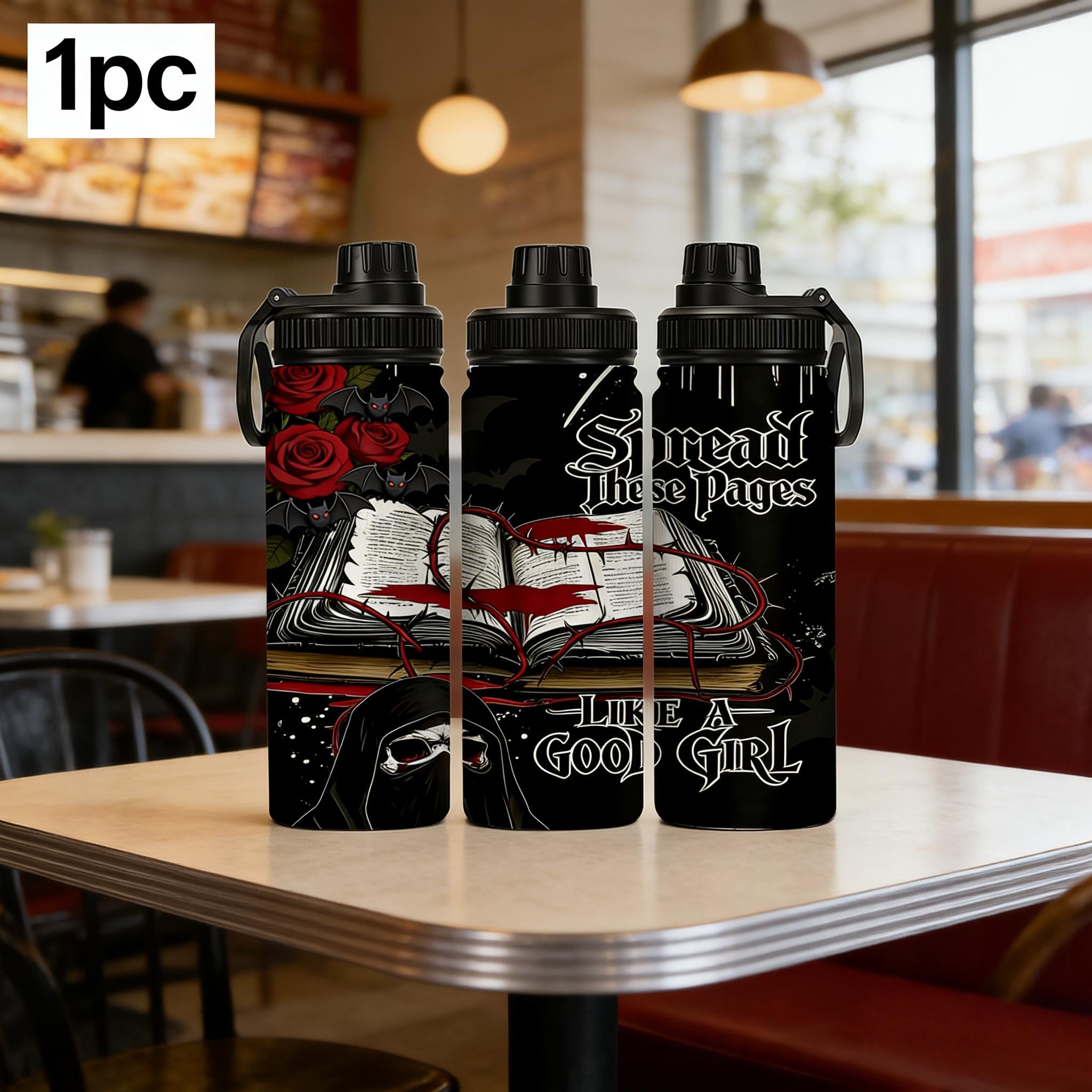 20oz Stainless Steel Insulated Water Bottle, Dark Romantic Print, Portable Cup for Car, Home, Office, Travel, Birthday Gift