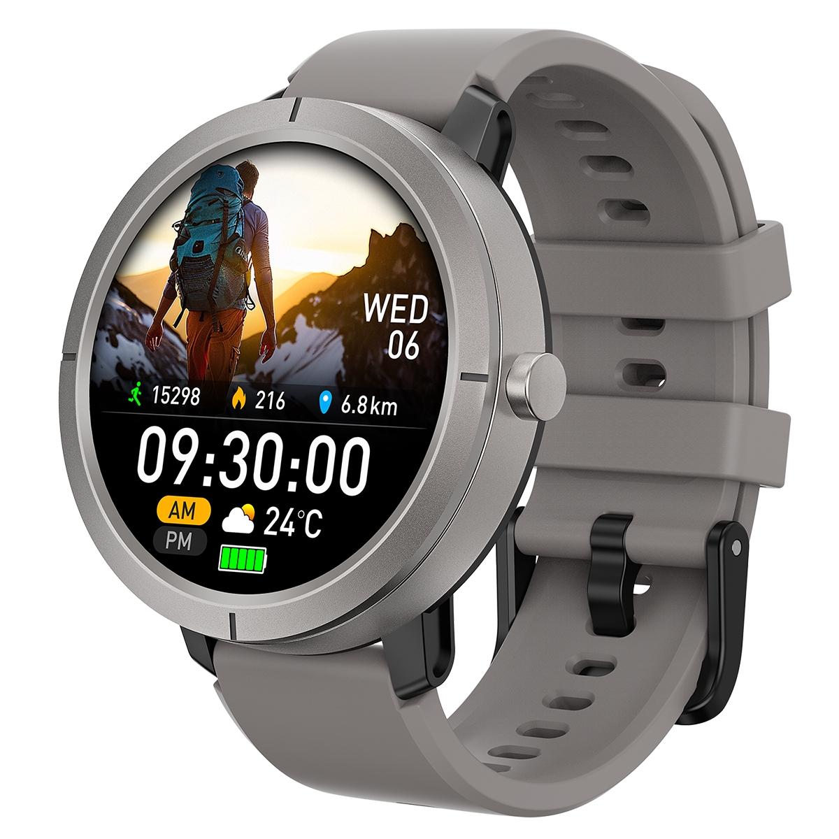 GPS Smart Watch 5atm Waterproof Amoled 1.32inch BT Call 100 Sport Modes 360mah Large Battery, Outdoor Wearable Tech for Men & Women