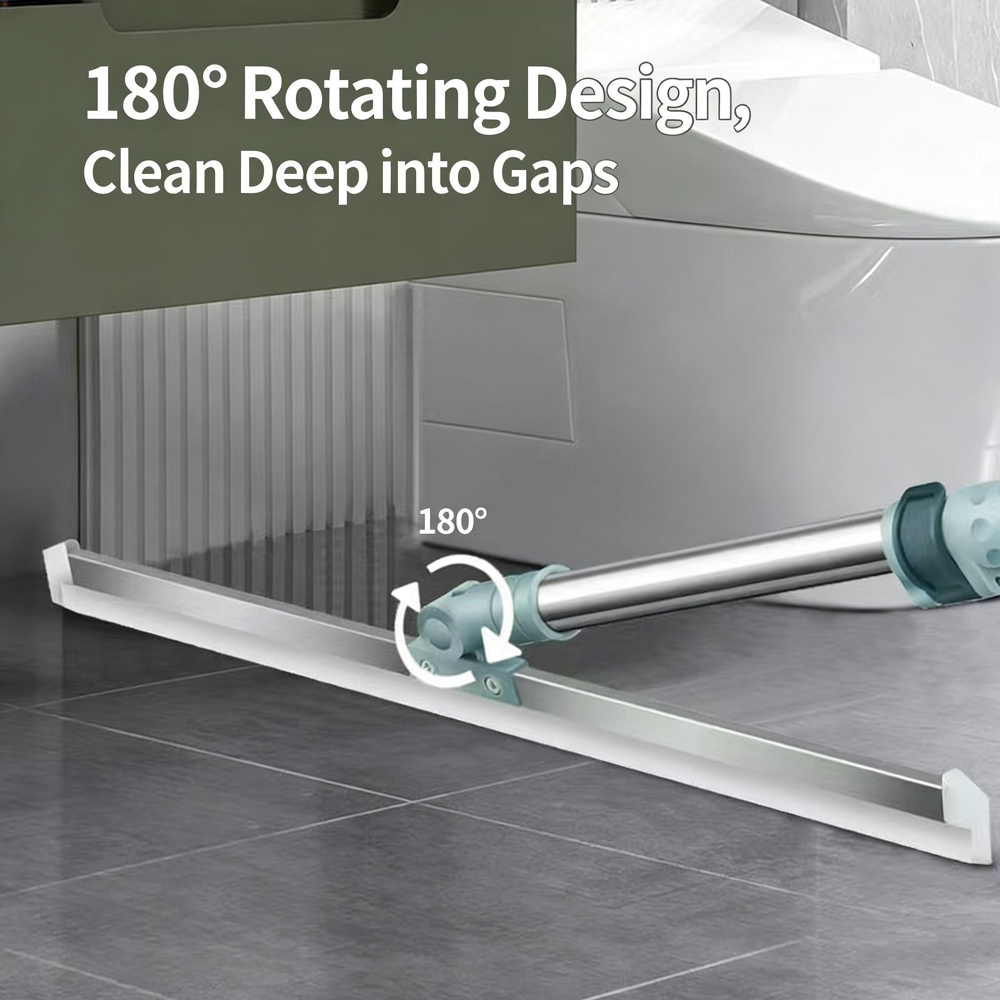 Home Extendable Silicone Magic Broom, Multi-Functional Dry Wet Use Scraper, Ergonomic Handle, Quick Drain Dust-Free Cleaning Tool