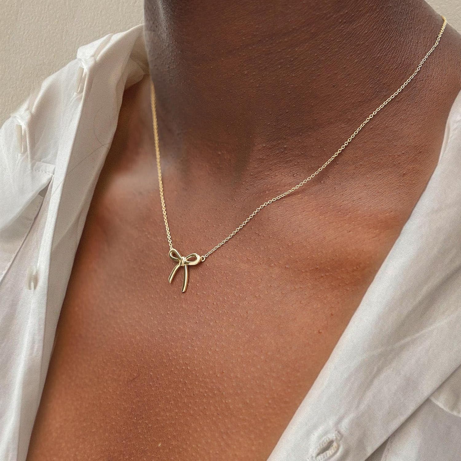 TEWIKY Bow Necklace Dainty Necklace Cute Small Tiny Bow Pendant Choker Chain Trendy for Women Jewelry Gift for trending jewellery For dealsforyoudays TEWIKY Bow Necklace Dainty Necklace Cute Small Tiny Bow Pendant Choker Chain Trendy for Women Jewelry Gift for trending jewellery For dealsforyoudays