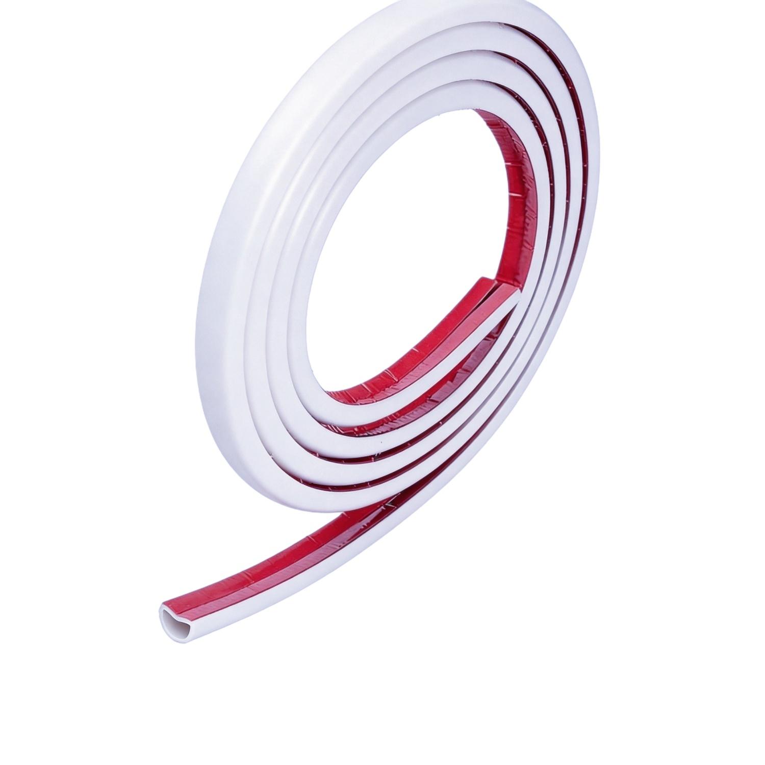1pc of Self-Adhesive White Cable Cover- Available in Lengths of 1meters, 2meters. This Half-Round Wire Protector Is Designed for Mini Flexible Cables, Made from PVC Material, Conceals Cords And Helps Prevent Tripping Hazards