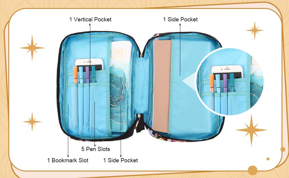 Christmas Gift Bible Case for Women Cute Bible Bag with Floral Patterns and Bible Verses Church Bible Case Bible Study Supplies Prayer Organiser Portable Bible Case for Study Bible, Religious Gifts for Christian, Girls, Mom