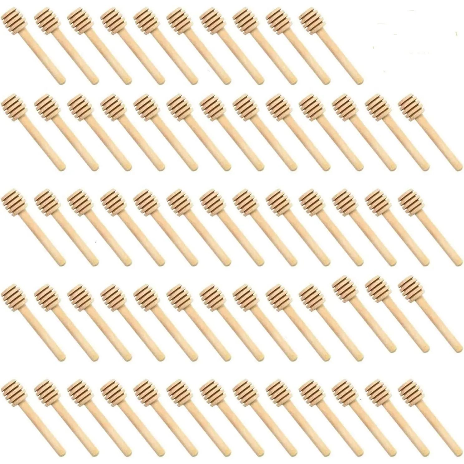 100 PCS Wooden Honey Dipper Sticks, 3 Inch Honey Sticks Mini Honeycomb Sticks, Mini Honey Dipper Honey Stirrers for Honey Jar Dispense Drizzle Honey and Wedding Party Favors Gift