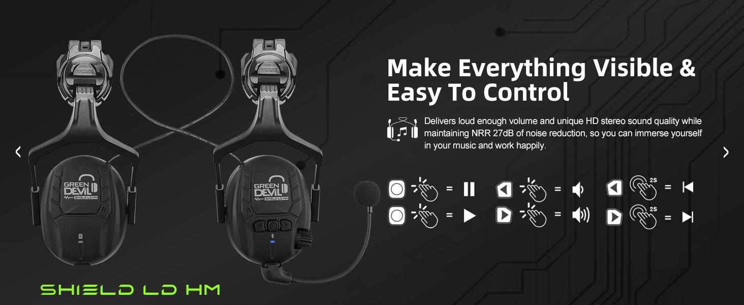 7 in 1 Vented Work Hardhat,Hard Hat with Visor Bluetooth Ear Muffs and Headlamp,Cascos De Construccion for Industrial Construction Forestry 7 in 1 Vented Work Hardhat,Hard Hat with Visor Bluetooth Ear Muffs and Headlamp,Cascos De Construccion for Industrial Construction Forestry