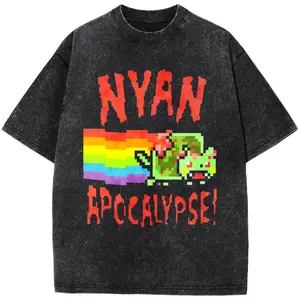 Nyan Cat Apocalypse T-Shirt,Unisex Crewneck T-shirt for Men And Women
