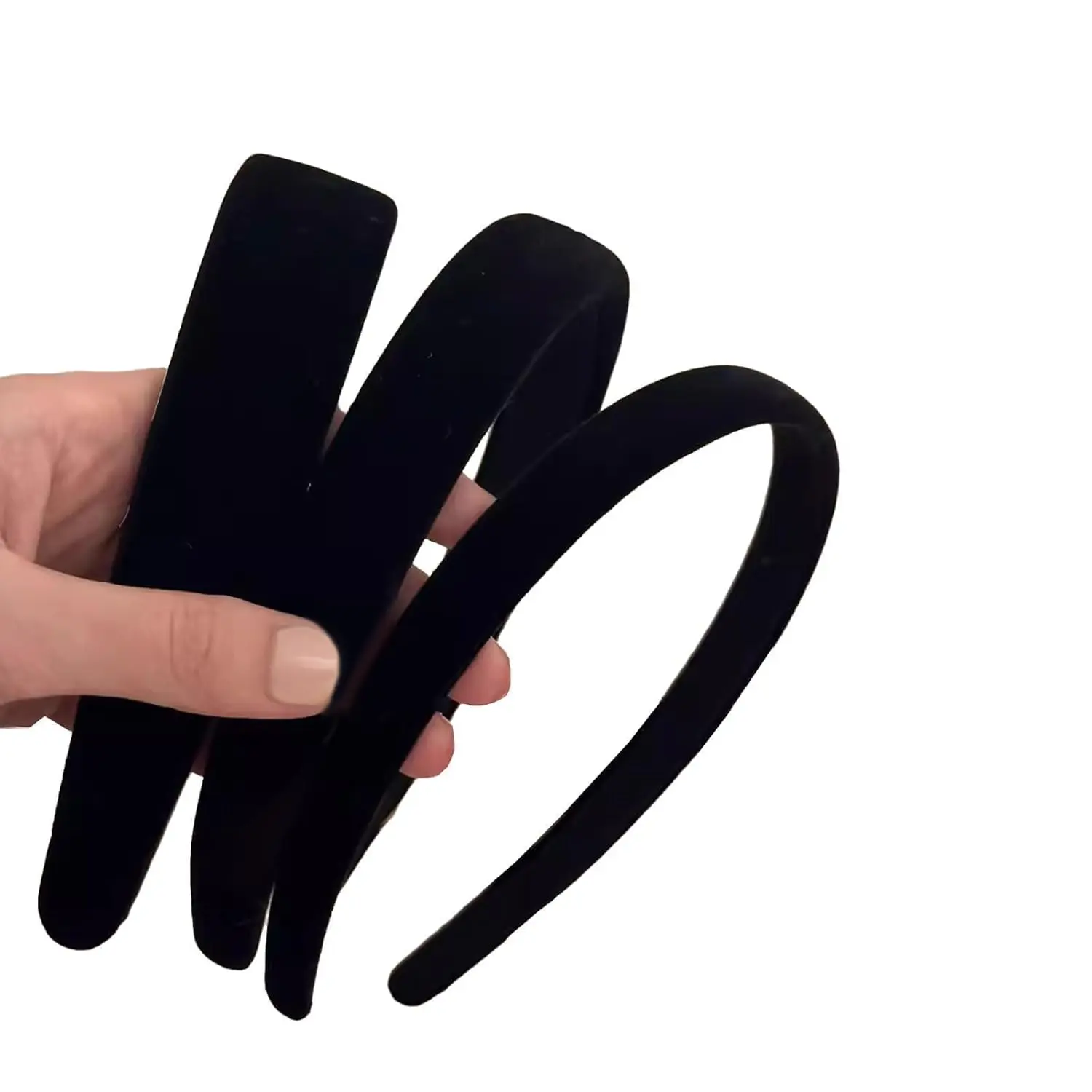 Black  Padded Headbands for Women, Soft Simple Headband for Girls and Teens, Plain No  Thick Hoops Hair Accessories | Soft Simple Headband,for Girls And Teens, Thick Hoop Hair Accessories