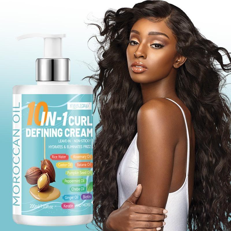 200ml 10-in-1 Curl Cream | Combines multi-benefit care with lightweight styling to help moisturize curls, reduce dryness and frizz, enhance curl definition and bounce, and leave hair softer and easier to manage for daily care and styling.