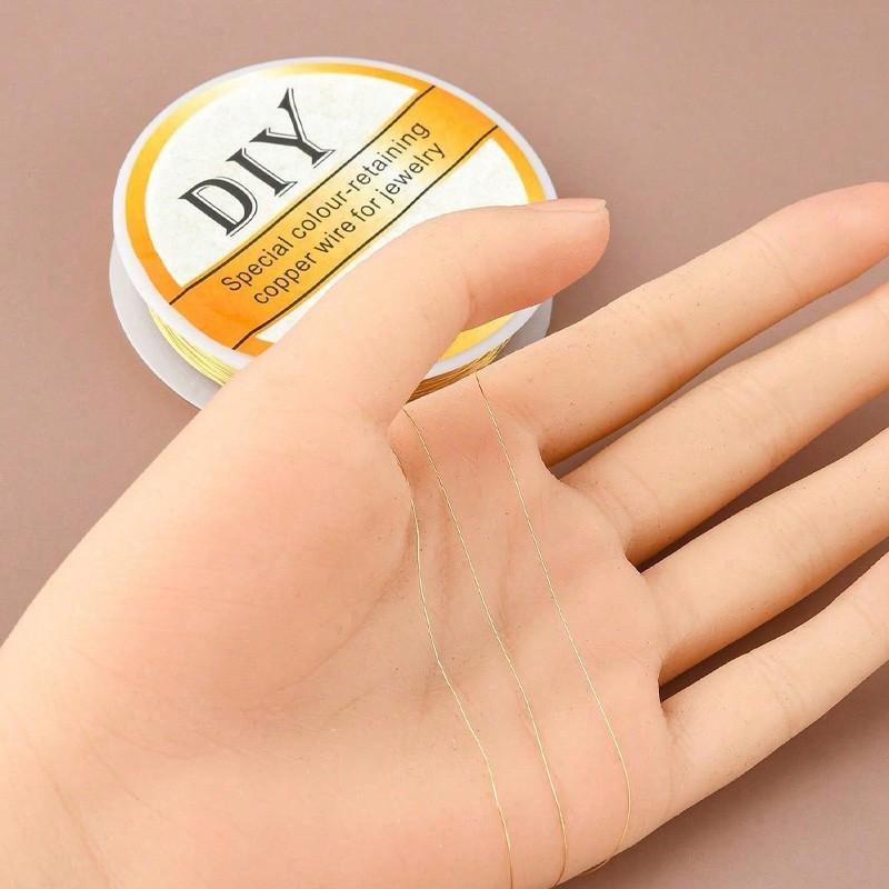 Flexible Transparent Nylon Beading Thread, DIY Jewelry Making Wire, Craft Hair Accessories, Floral Binding String, Ideal for Crafts