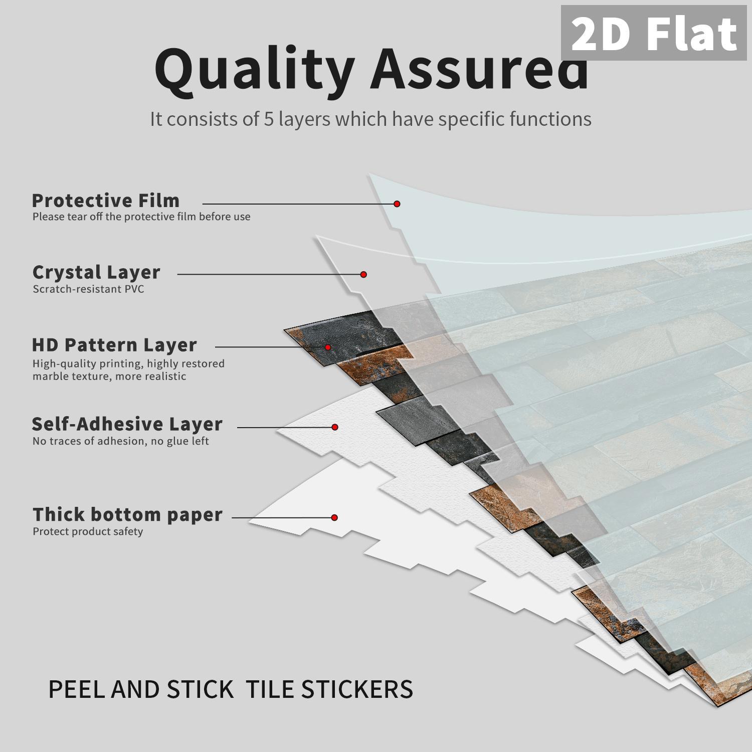 8/16pcs Brick Pattern Marble Backsplash Peel & Stick Wallpaper - Waterproof, Oil-Resistant,Ideal Choice For Kitchen And Bathroom Splash Proof Panels Peel And Stick Wallpaper Designs