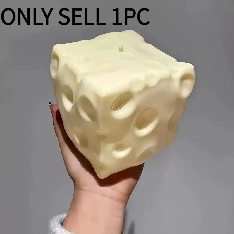 Cheese Shape Stress Ball, Moldable Giant Cheese Toy, Non-Bouncy Pressure Relief Toy, Soft and Comfortable, Ideal Christmas Gift