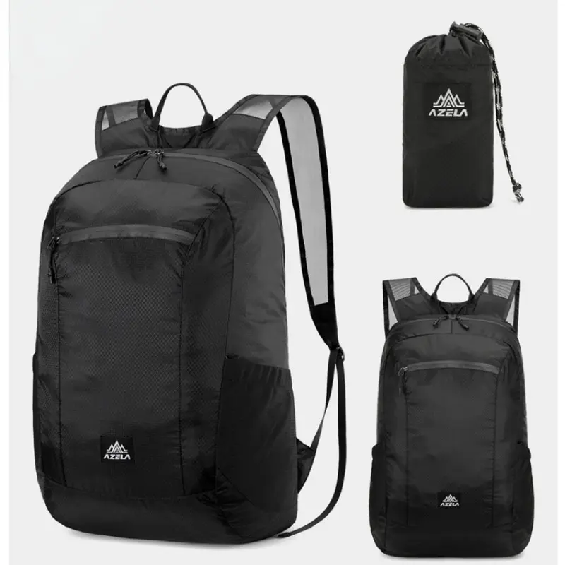 Azela Lightweight Foldable Backpack, Waterproof Mini Ultra-Light Travel Bag, Breathable Shoulder Straps, Outdoor Hiking Camping Pack, Breathable Daypack