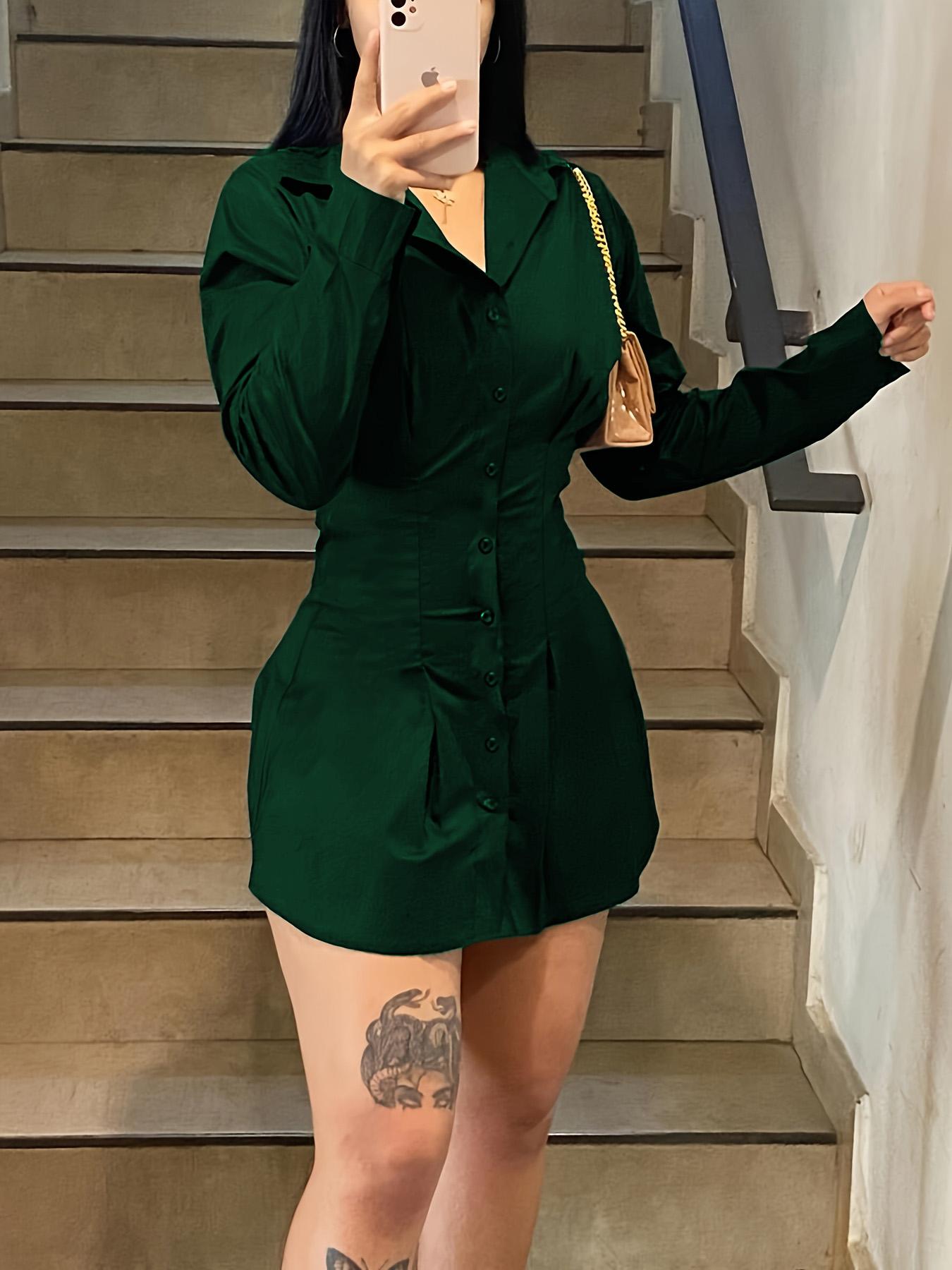 Open Front Mini Dress, Asymmetrical Hem, Elastic Waist Design, Casual & Party Wear, Teen Girls Street Style, Instagram Trending